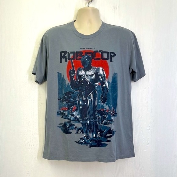 LootCrate - Alex Murphy RoboCop Movie Graphic Gray Short Sleeve T Shirt Large - Picture 2 of 10